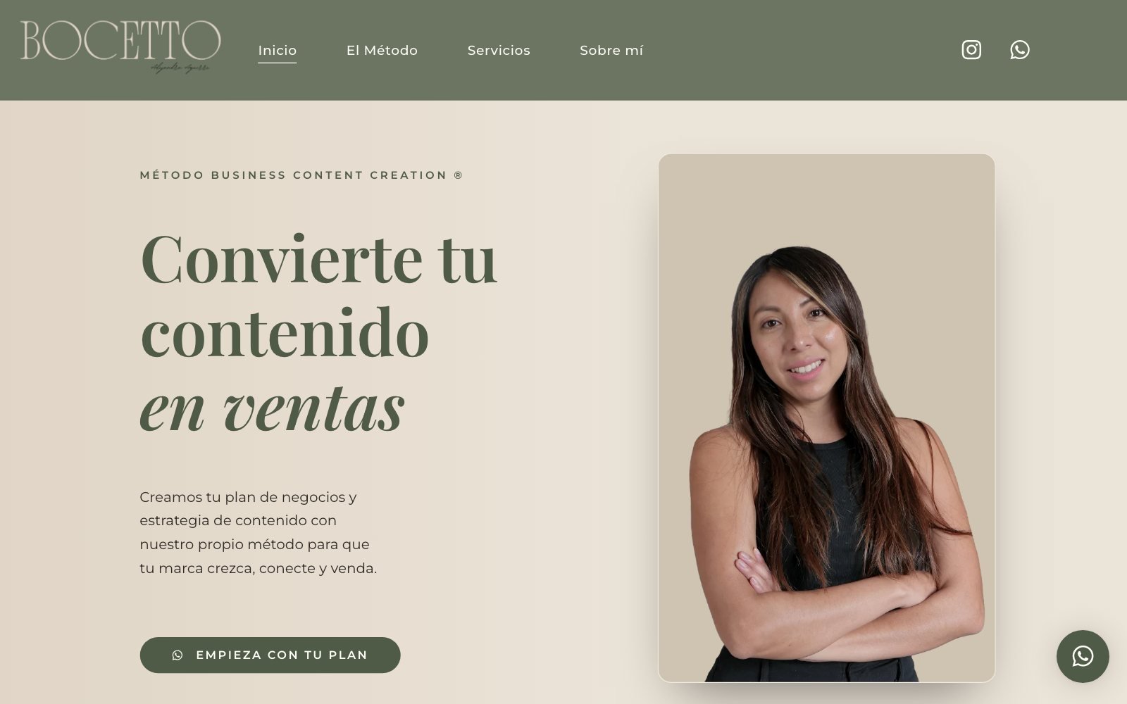 Página inicial da Bocetto no computador